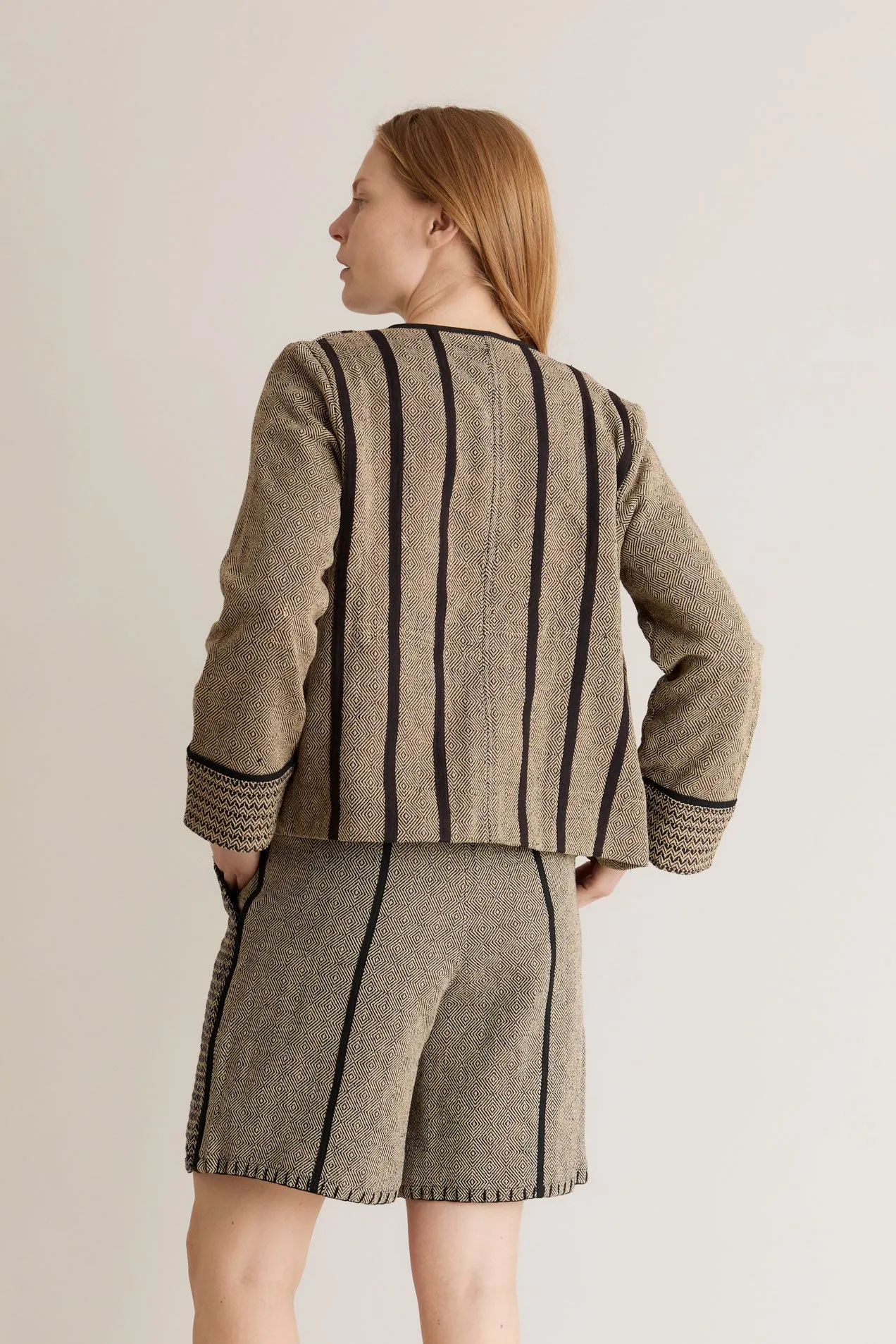 NORA - Hand Loomed Cotton Patchwork Jacket