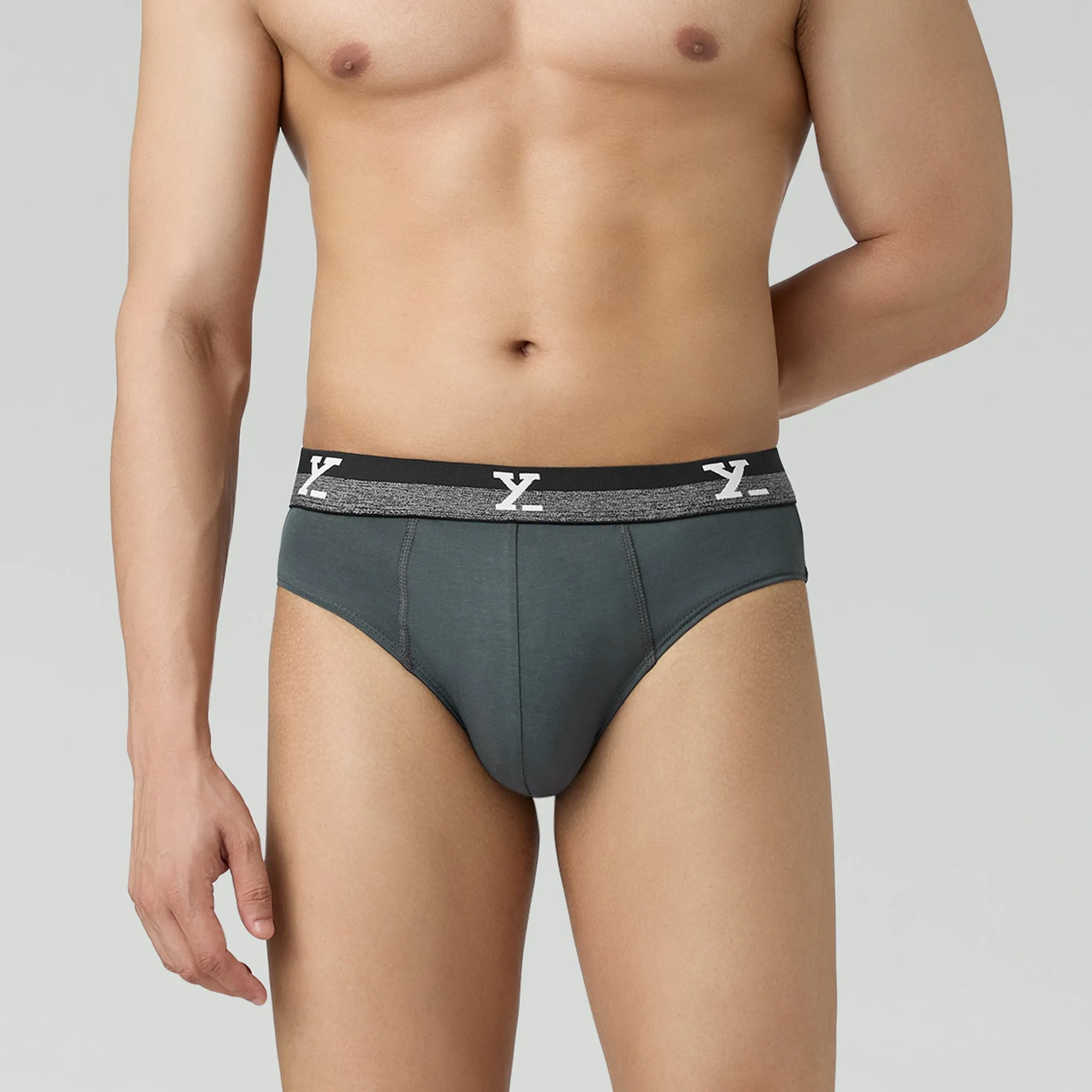 Nova Cotton Briefs Anchor Grey