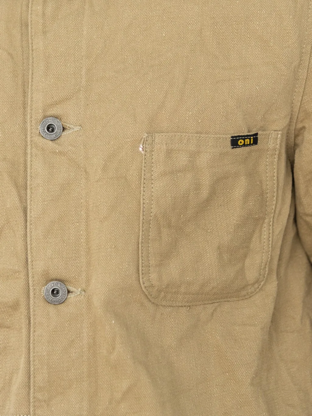 ONI Denim 03501-KHBESF "Super Low Tension Khaki-Beige" 12oz Coverall Jacket