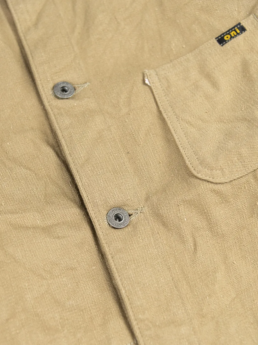 ONI Denim 03501-KHBESF "Super Low Tension Khaki-Beige" 12oz Coverall Jacket