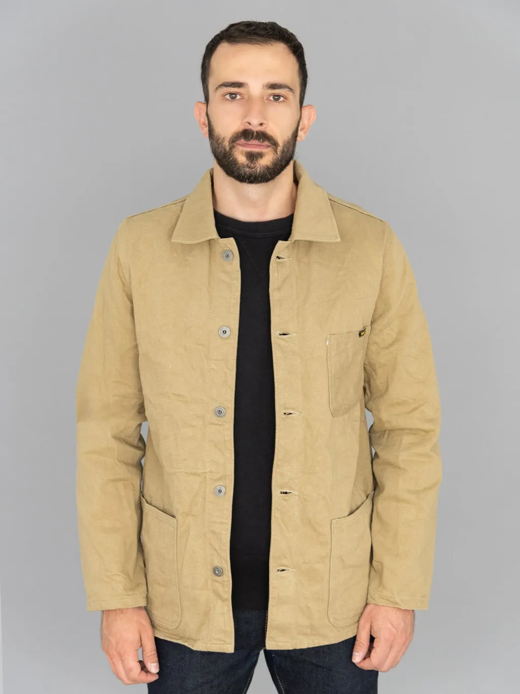 ONI Denim 03501-KHBESF "Super Low Tension Khaki-Beige" 12oz Coverall Jacket