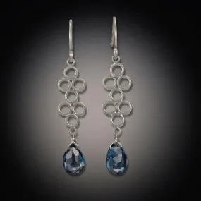 Open Filigree Earrings with Gem Drop