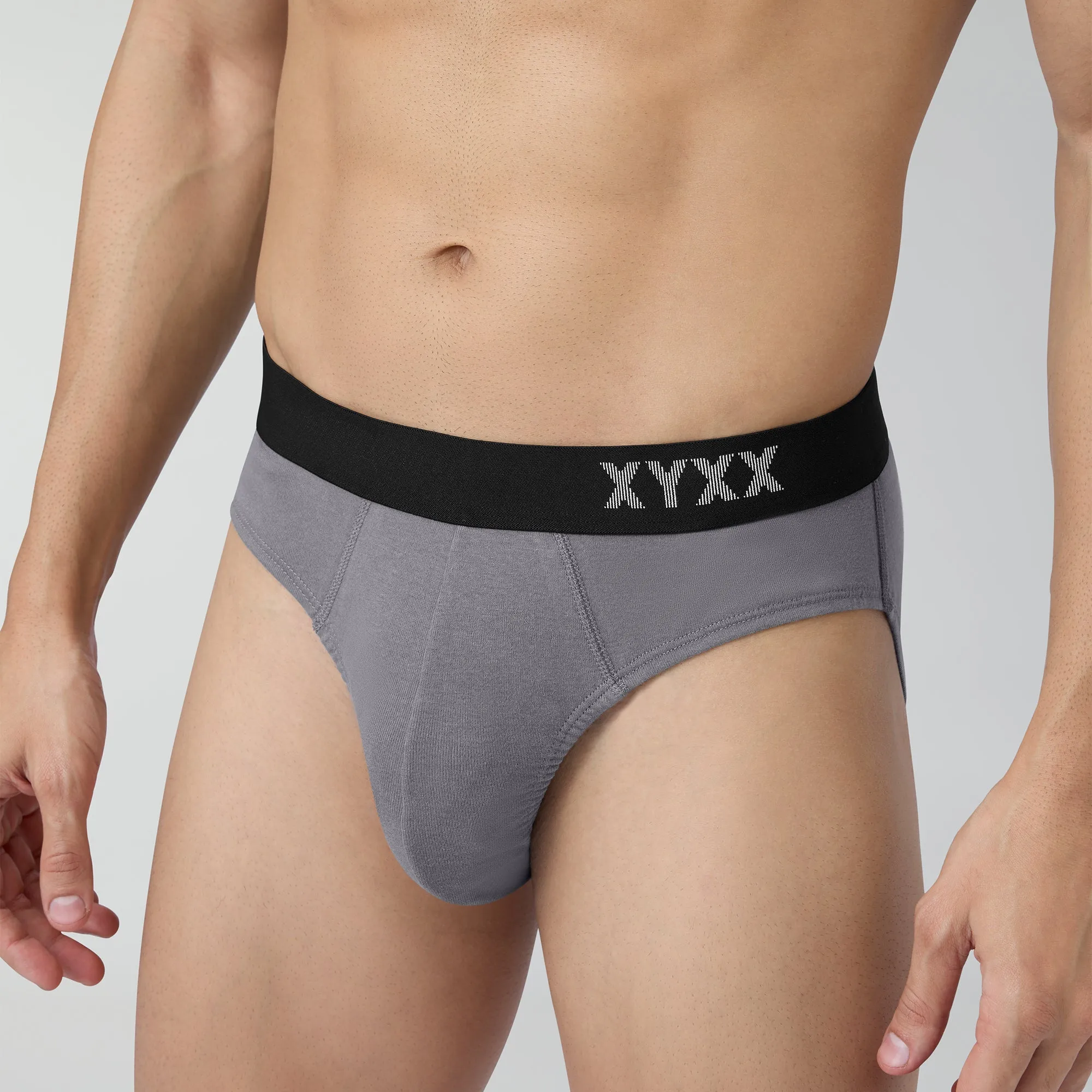 Pace Cotton Rib Briefs Ash Grey