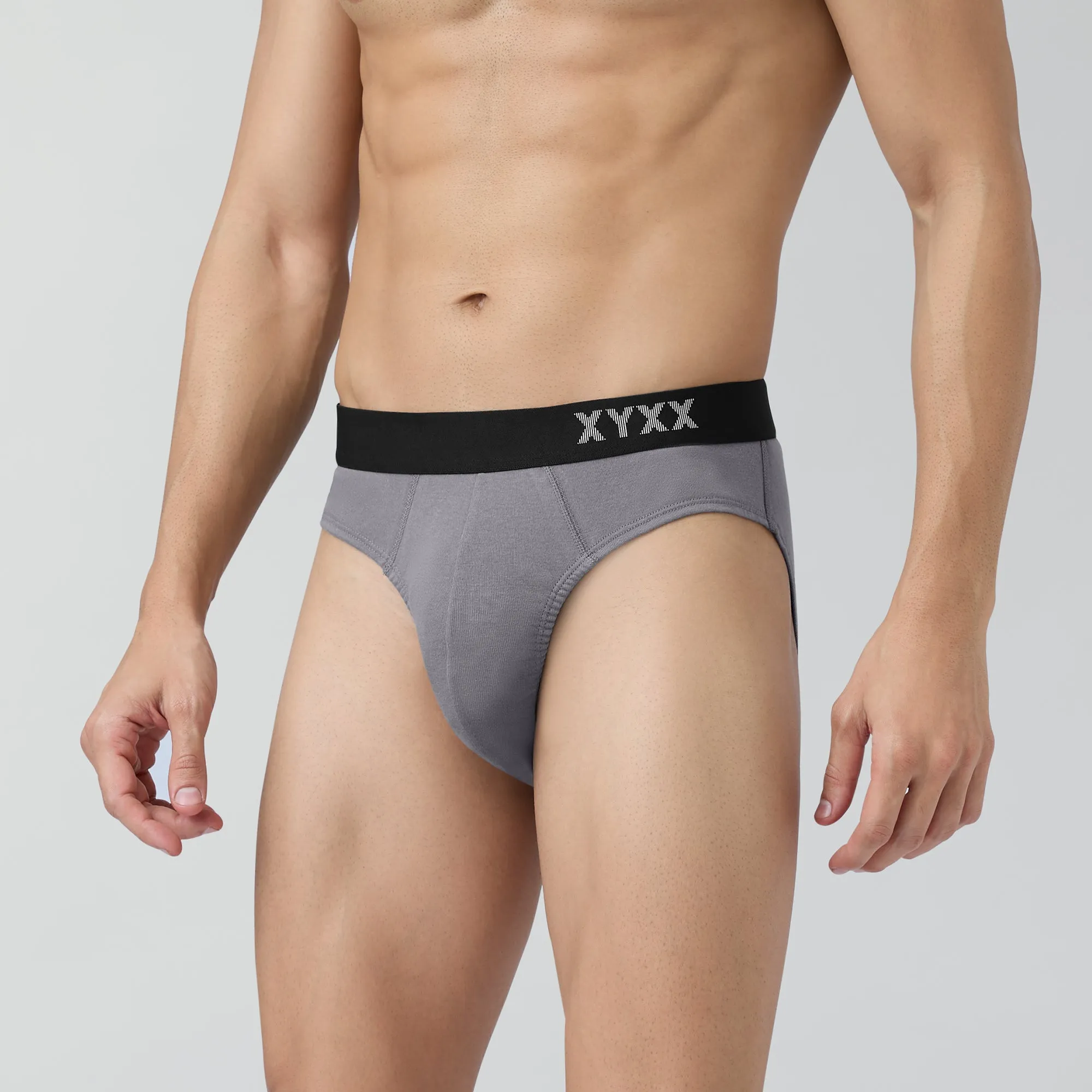 Pace Cotton Rib Briefs Ash Grey