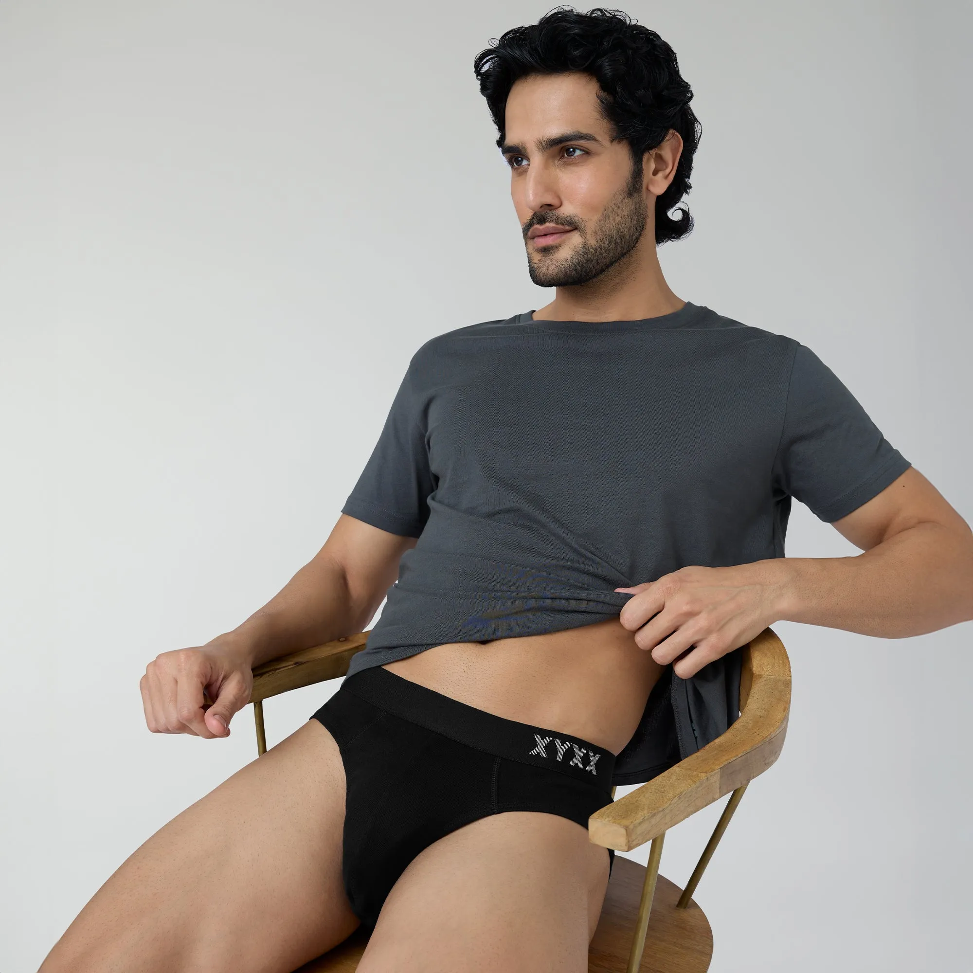 Pace Cotton Rib Briefs Black Knight