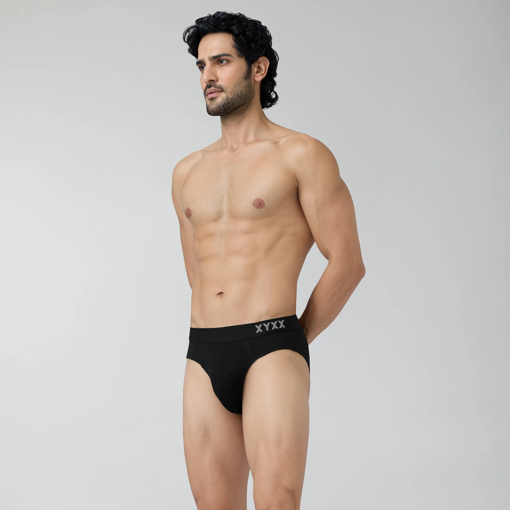 Pace Cotton Rib Briefs Black Knight