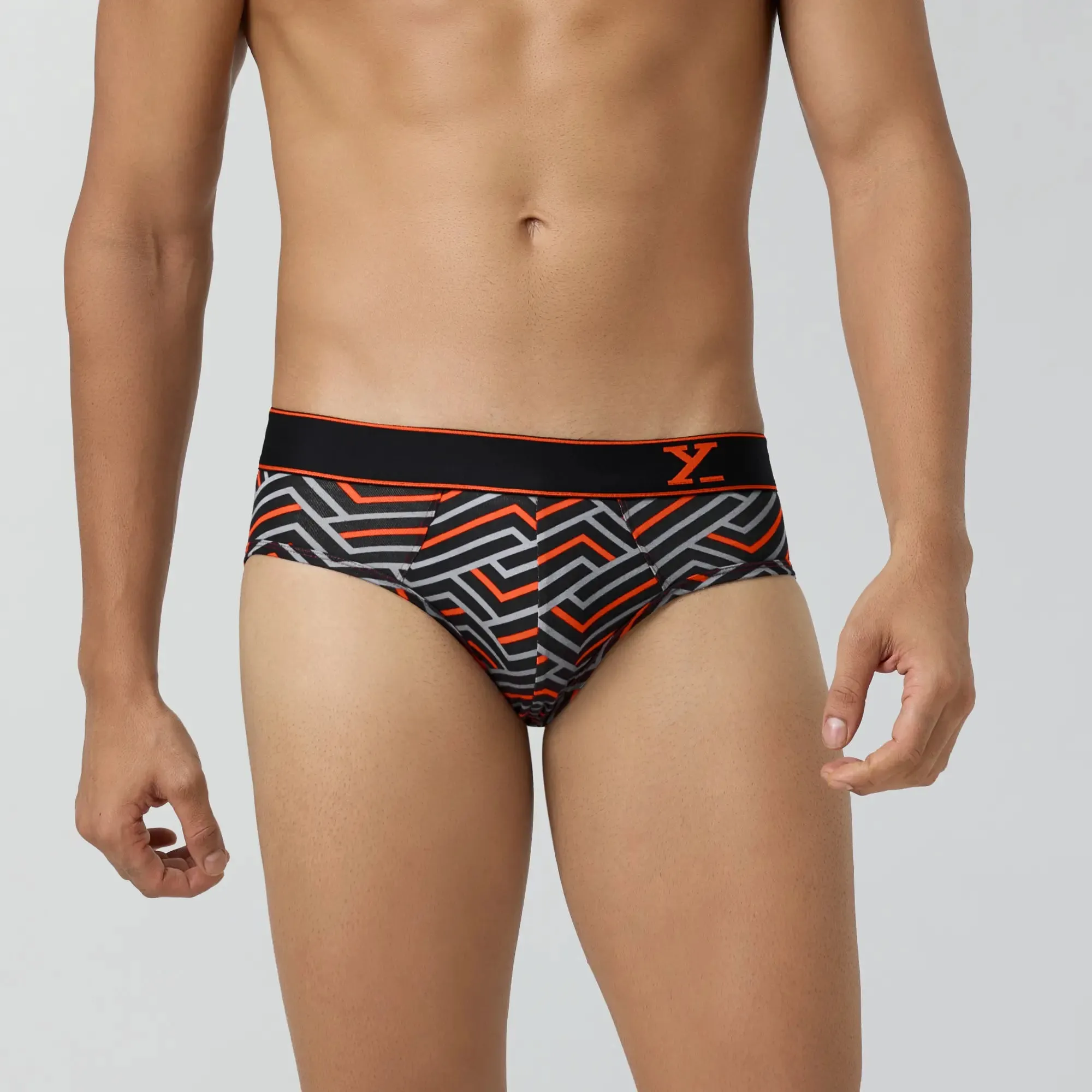 Parallax Cotton Briefs Black Stripes