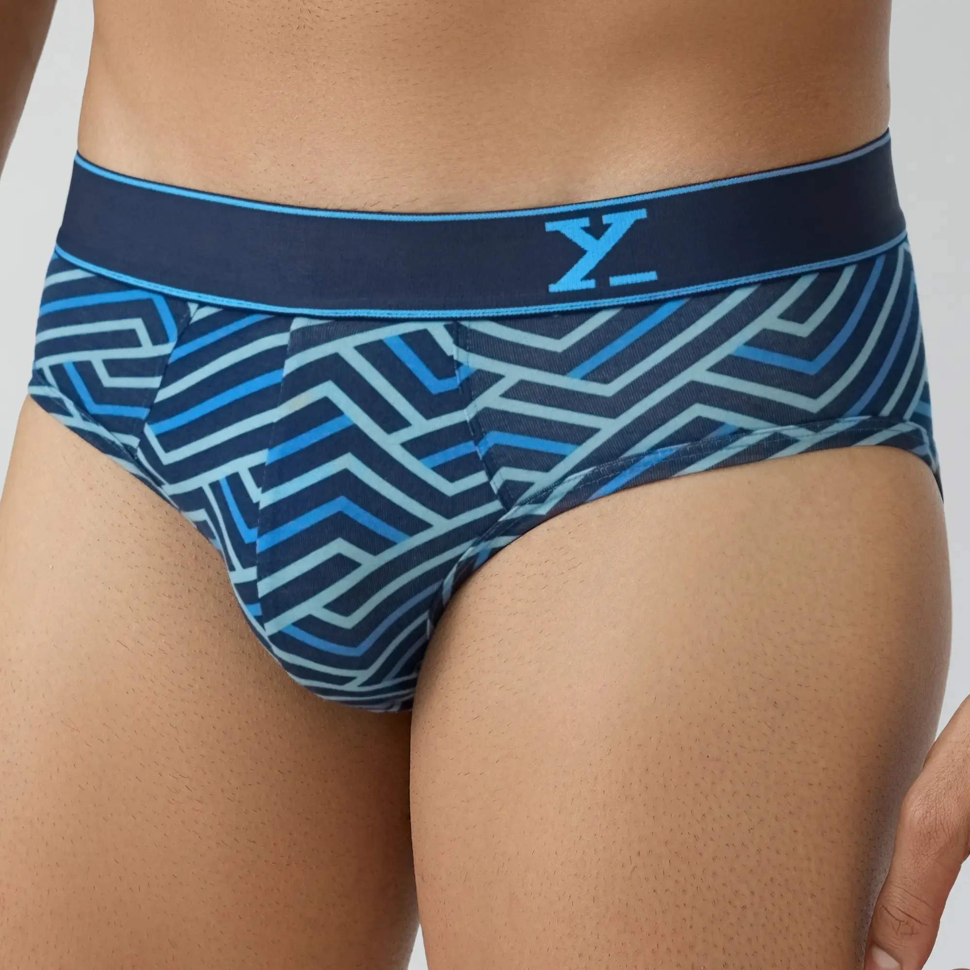 Parallax Cotton Briefs Blue Stripes