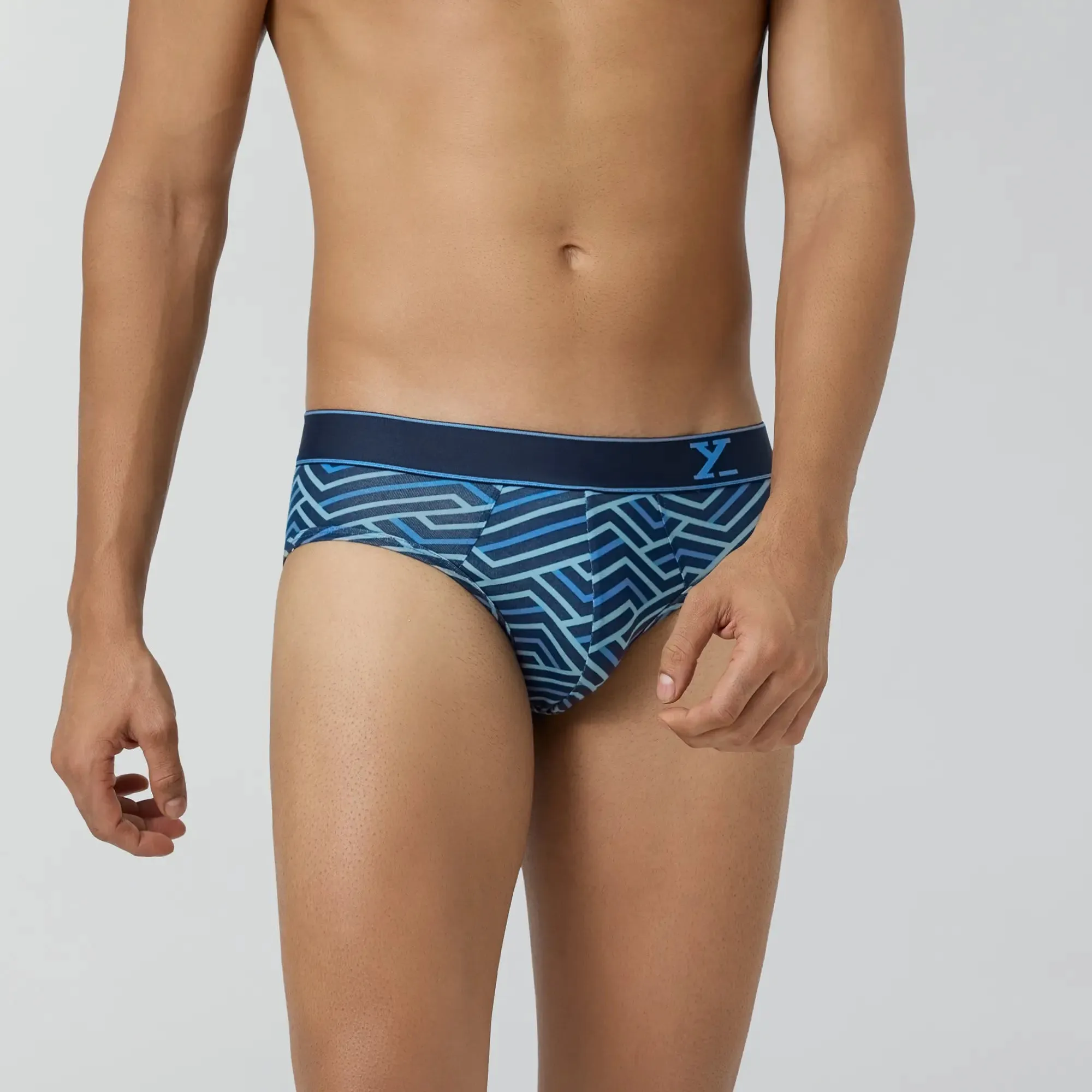 Parallax Cotton Briefs Blue Stripes