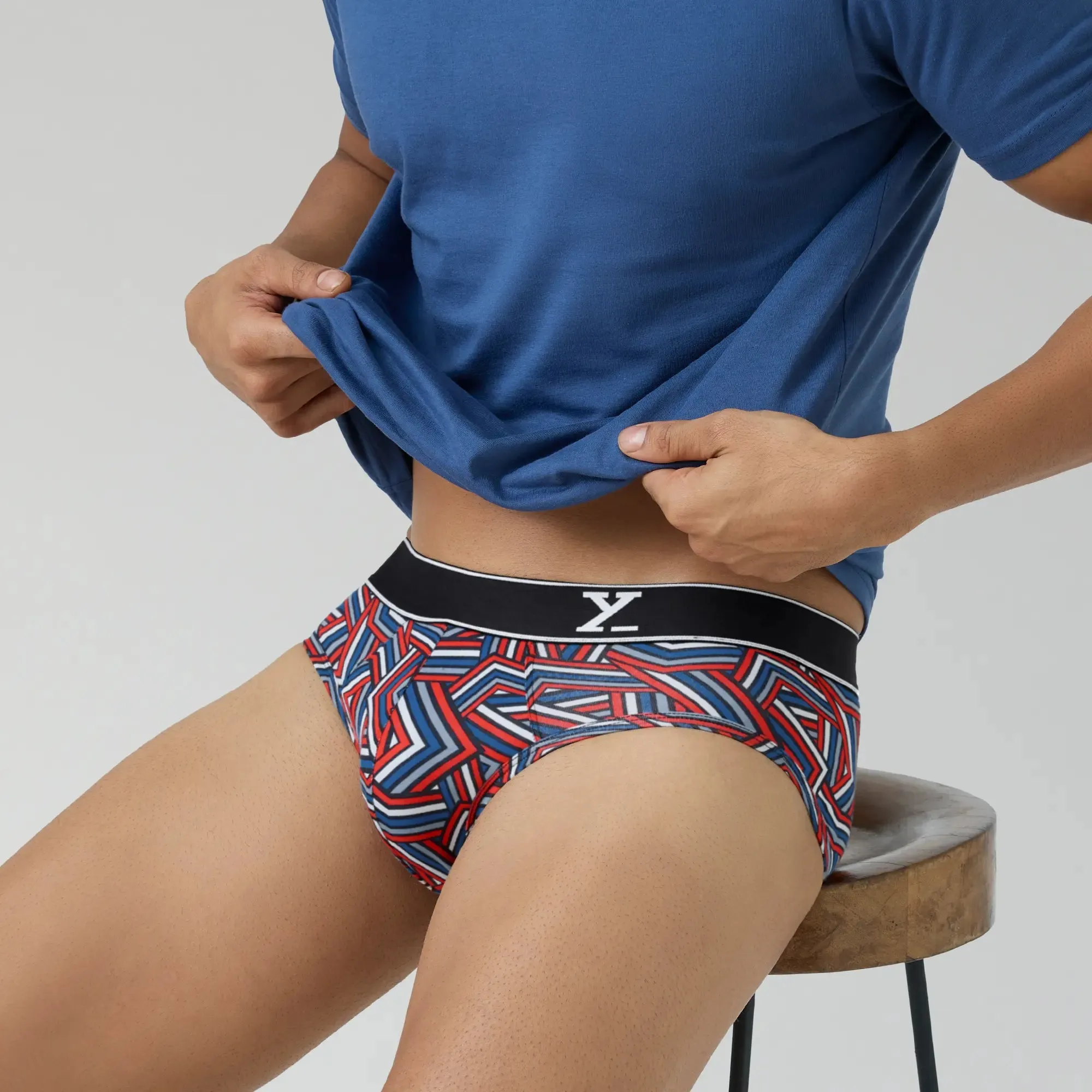 Parallax Cotton Briefs Red Stripes