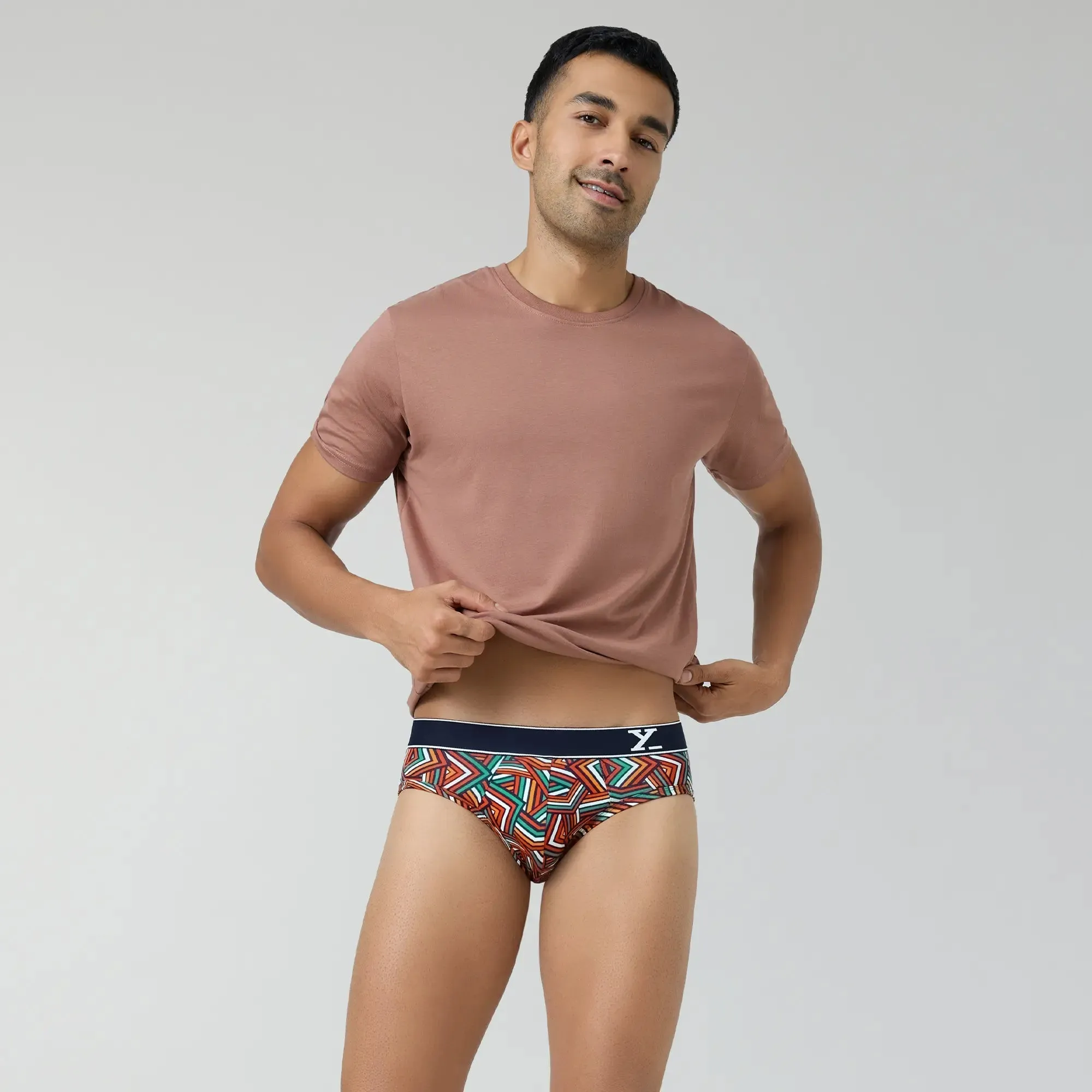 Parallax Cotton Briefs Yellow Stripes