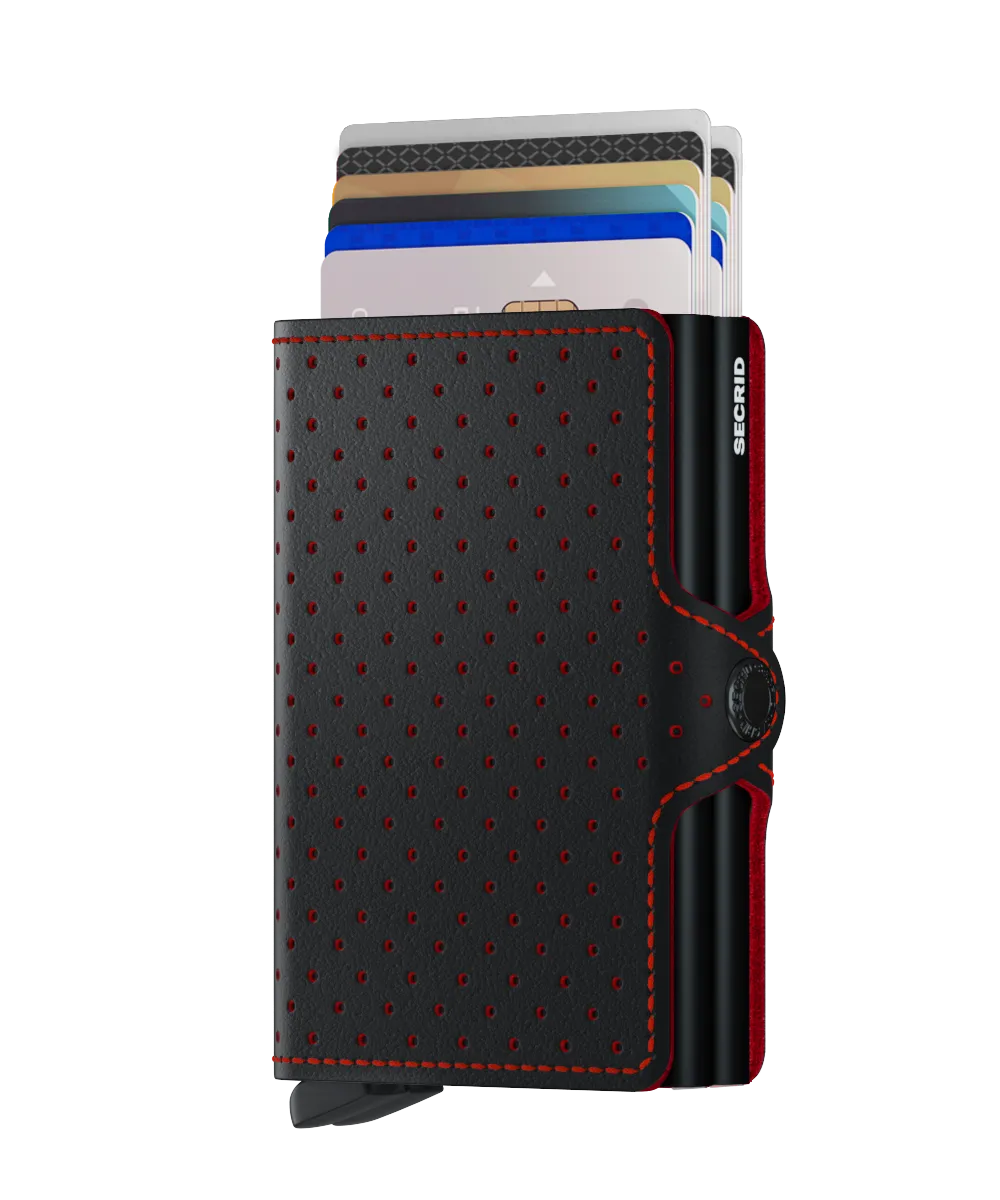 Perforated Leather Twinwallet