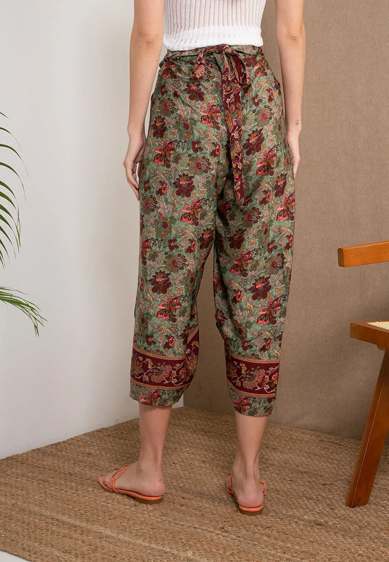 Poly Silk Pareo Pants