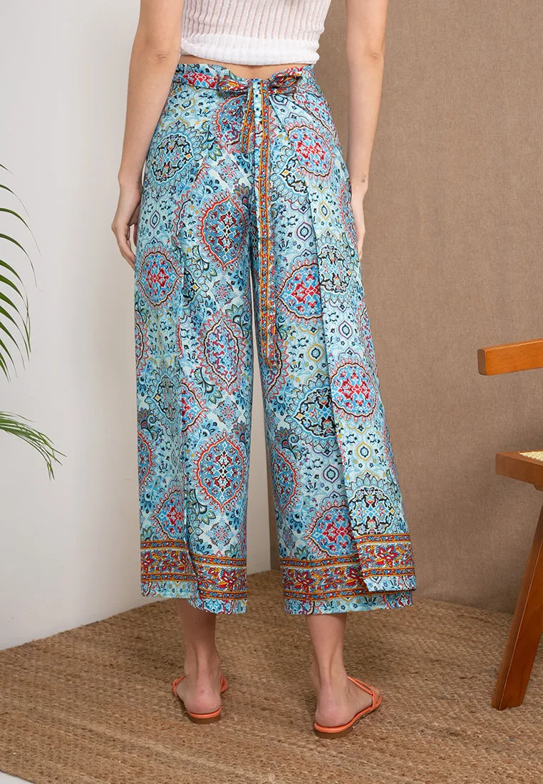 Poly Silk Pareo Pants