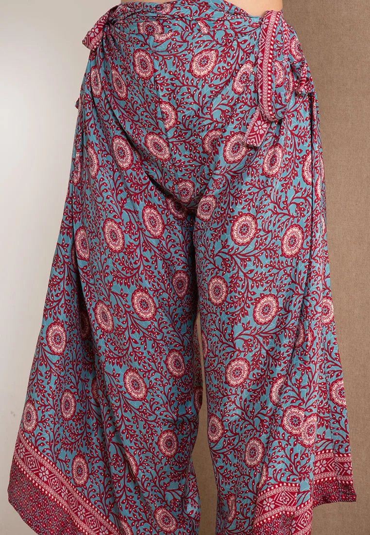 Poly Silk Pareo Pants