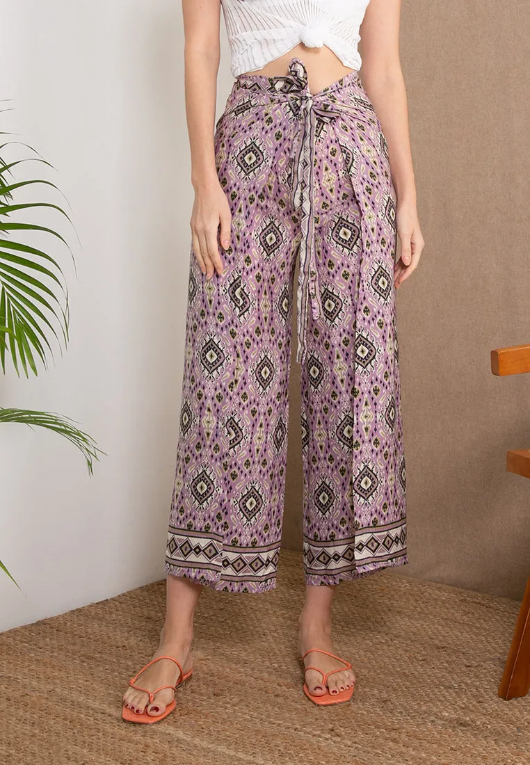 Poly Silk Pareo Pants