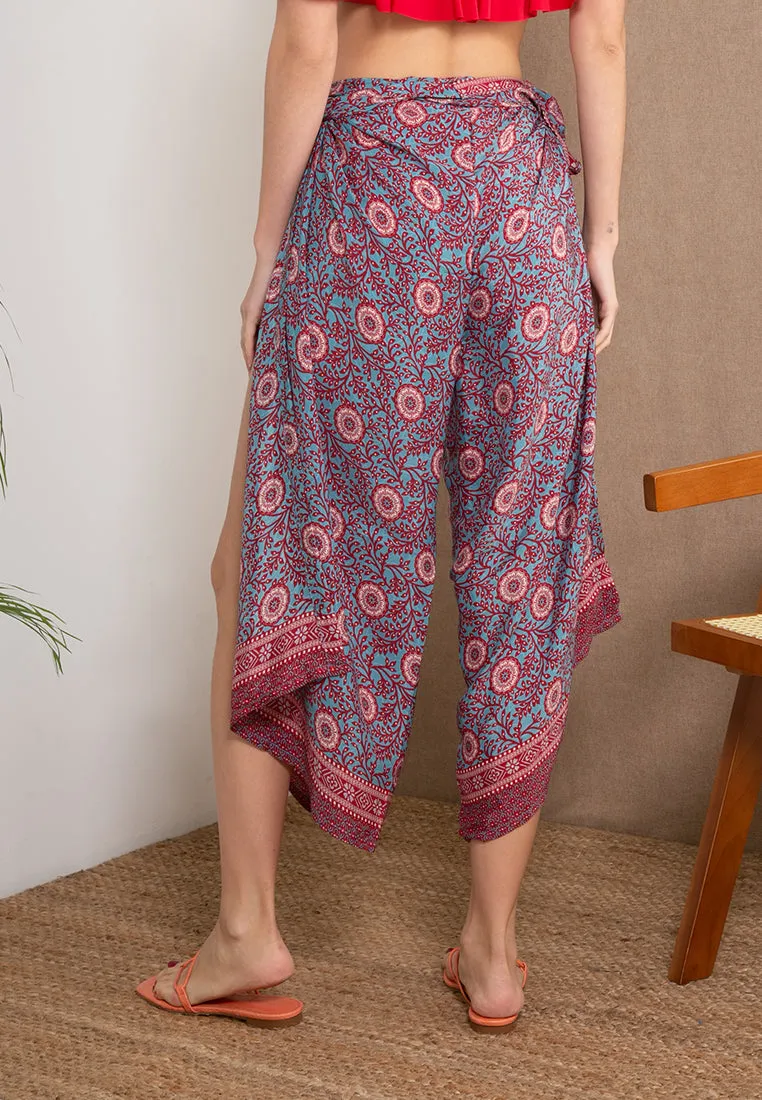 Poly Silk Pareo Pants