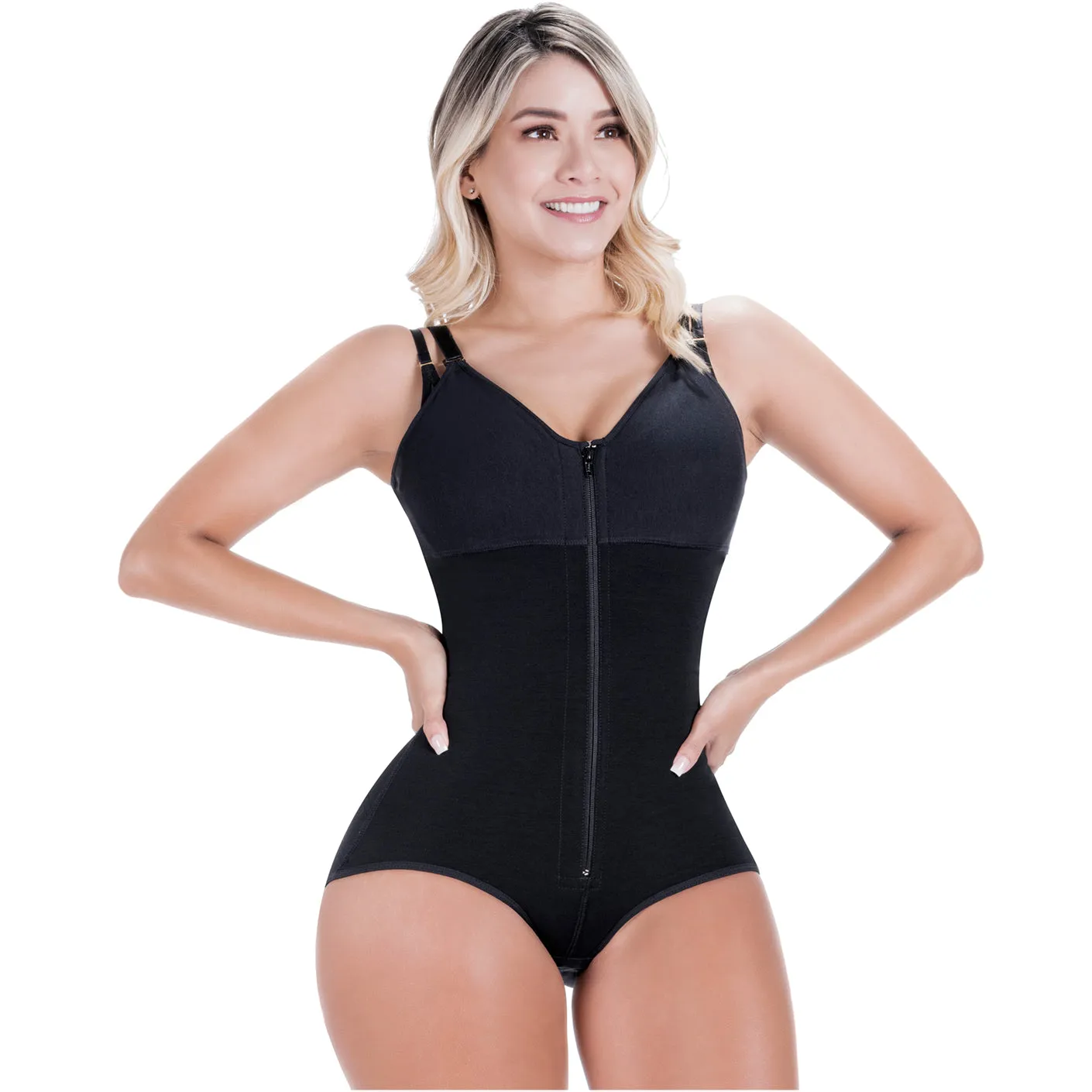 Postpartum C-Section Recovery with Removable Straps, High-Back, & Front Zipper Closure Fajas Sonryse 022ZL