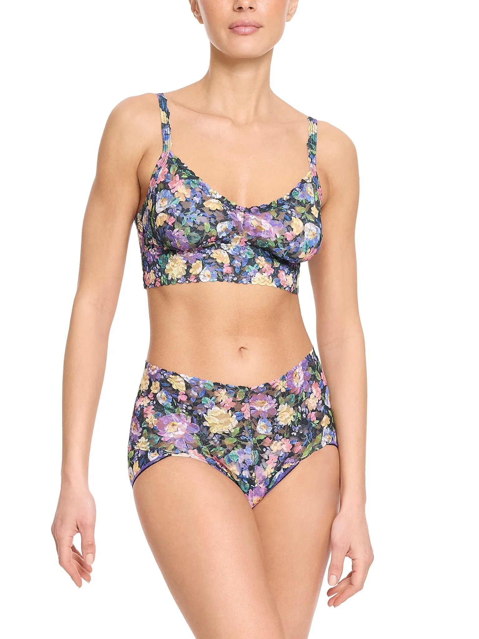 Printed Retro Lace V-Kini Dream Garden