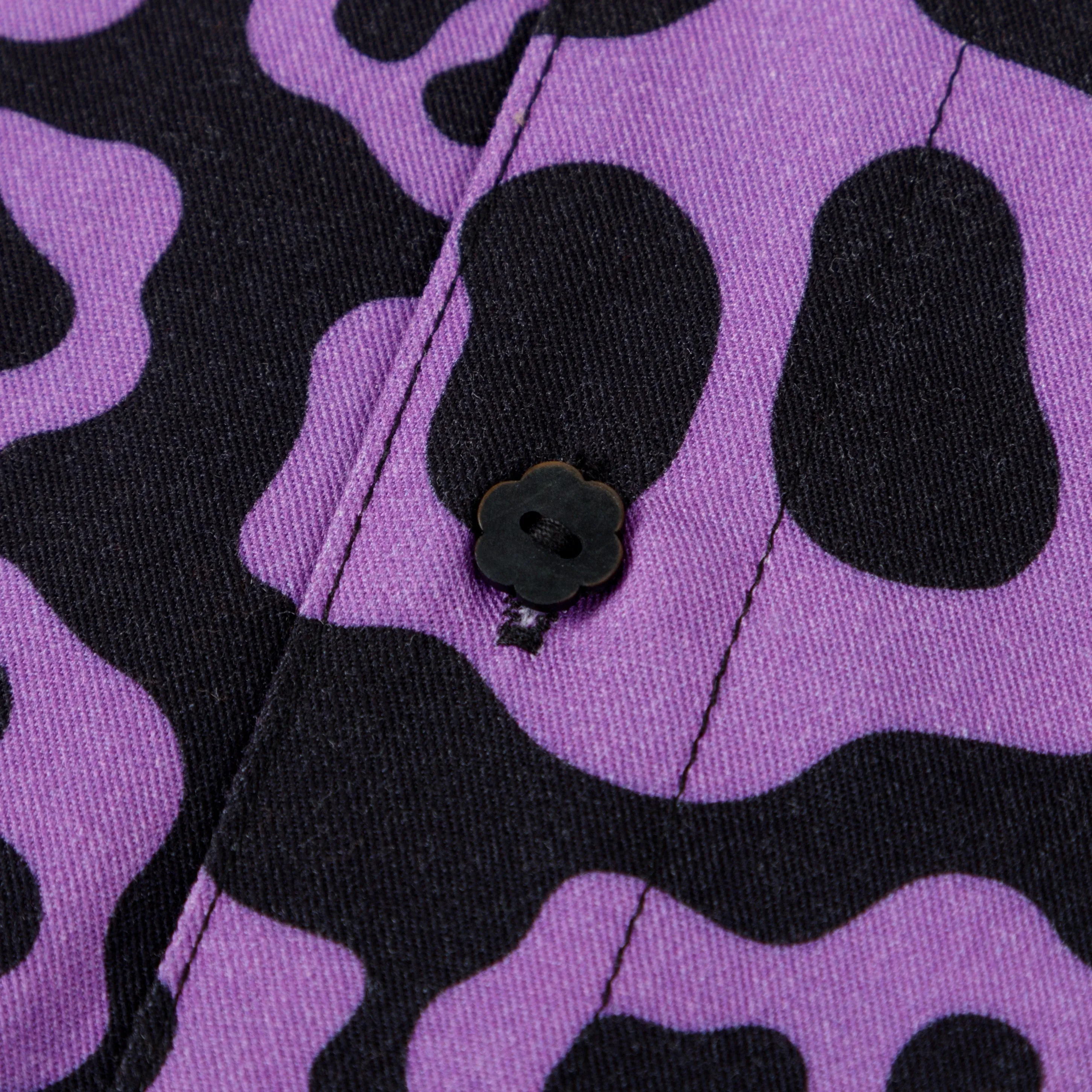 Purple Patterned Button Up