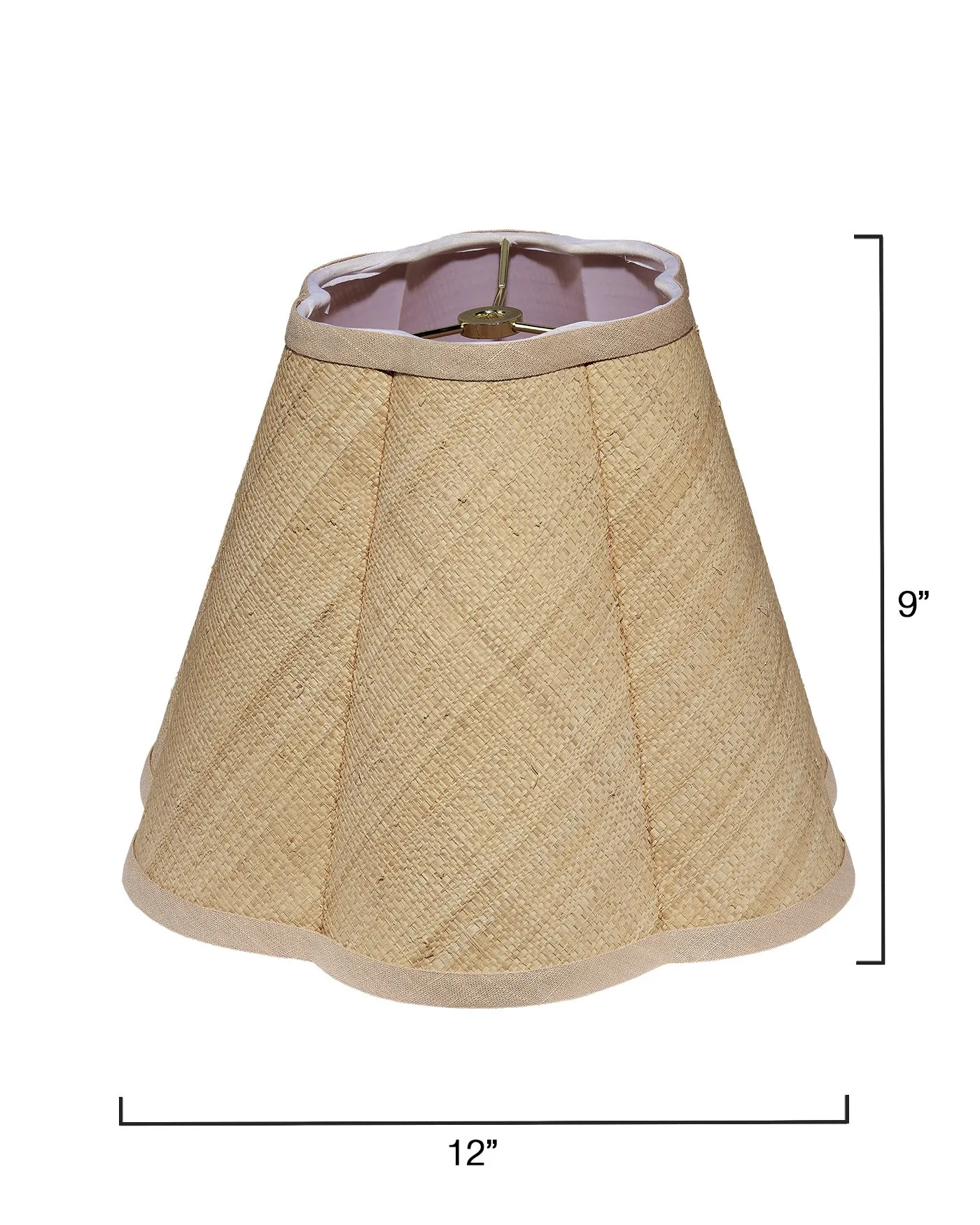 Raffia Scalloped Lamp Shade