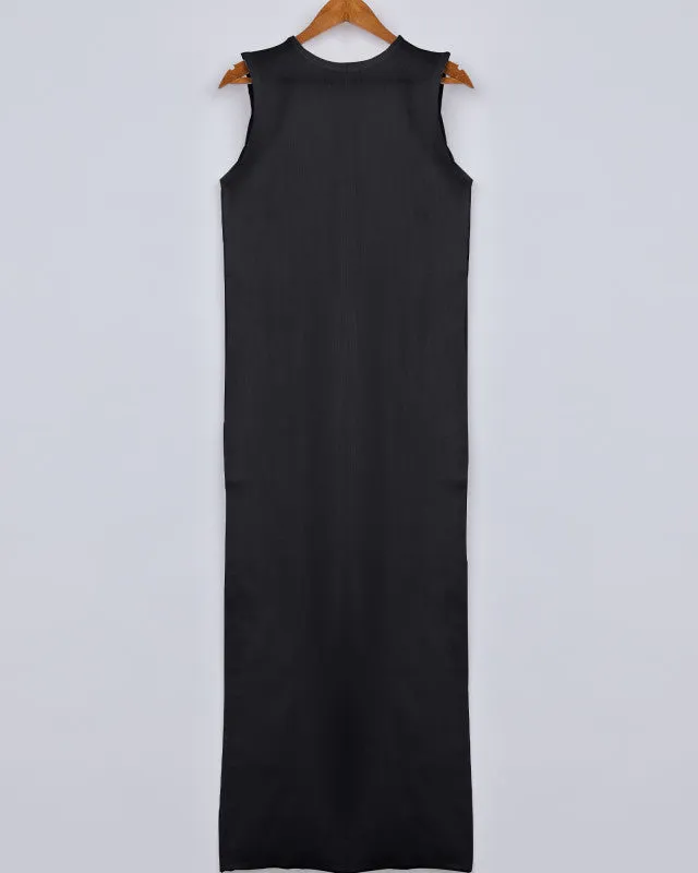 Ribbed Sleeveless Basic Dress