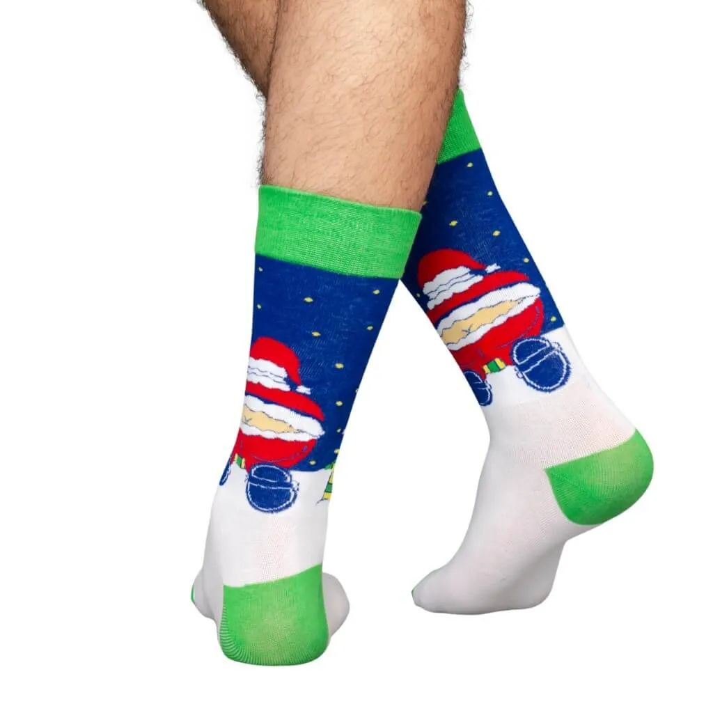 Santa's Butt Crack Ugly Christmas Socks - Adult