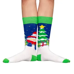 Santa's Butt Crack Ugly Christmas Socks - Adult