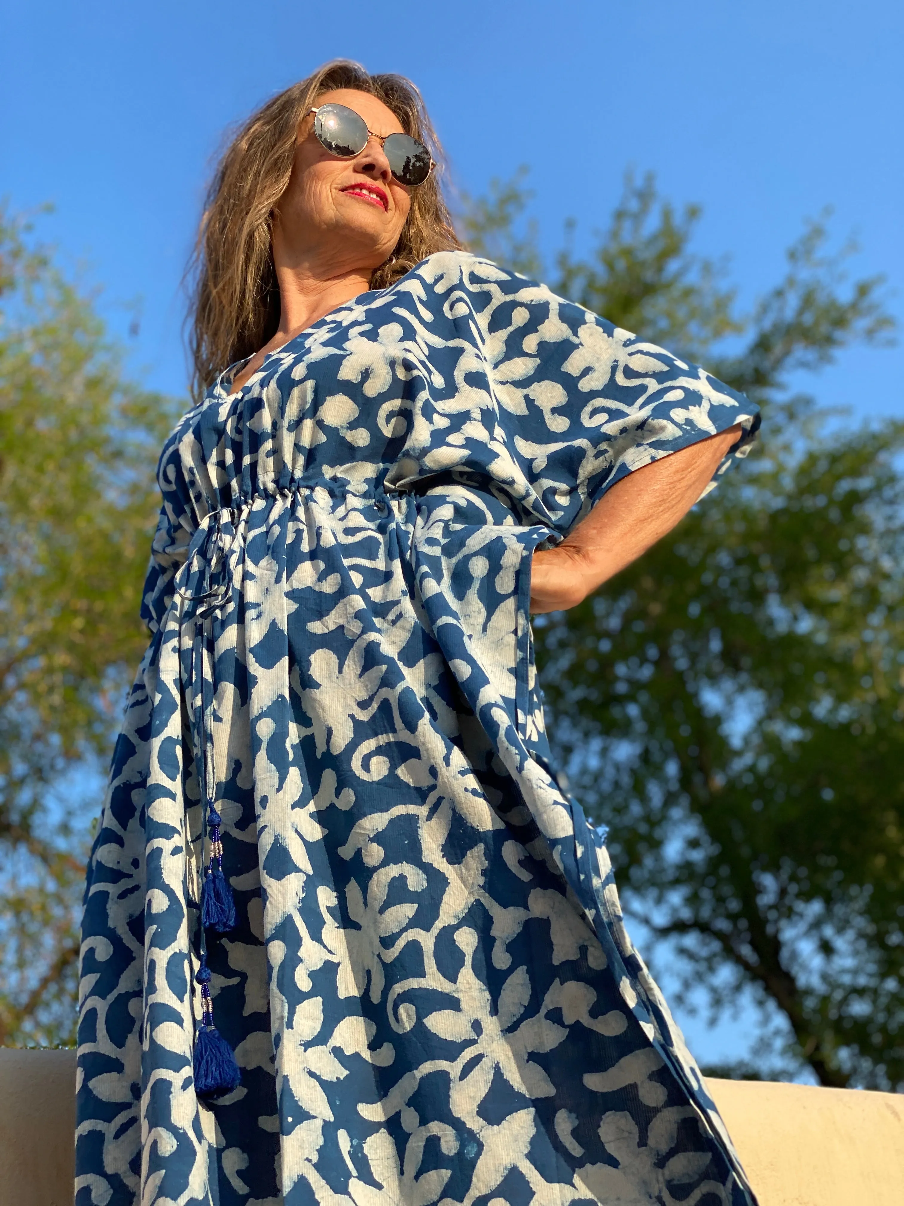 Sarah Floral Maxi Kaftan Dress