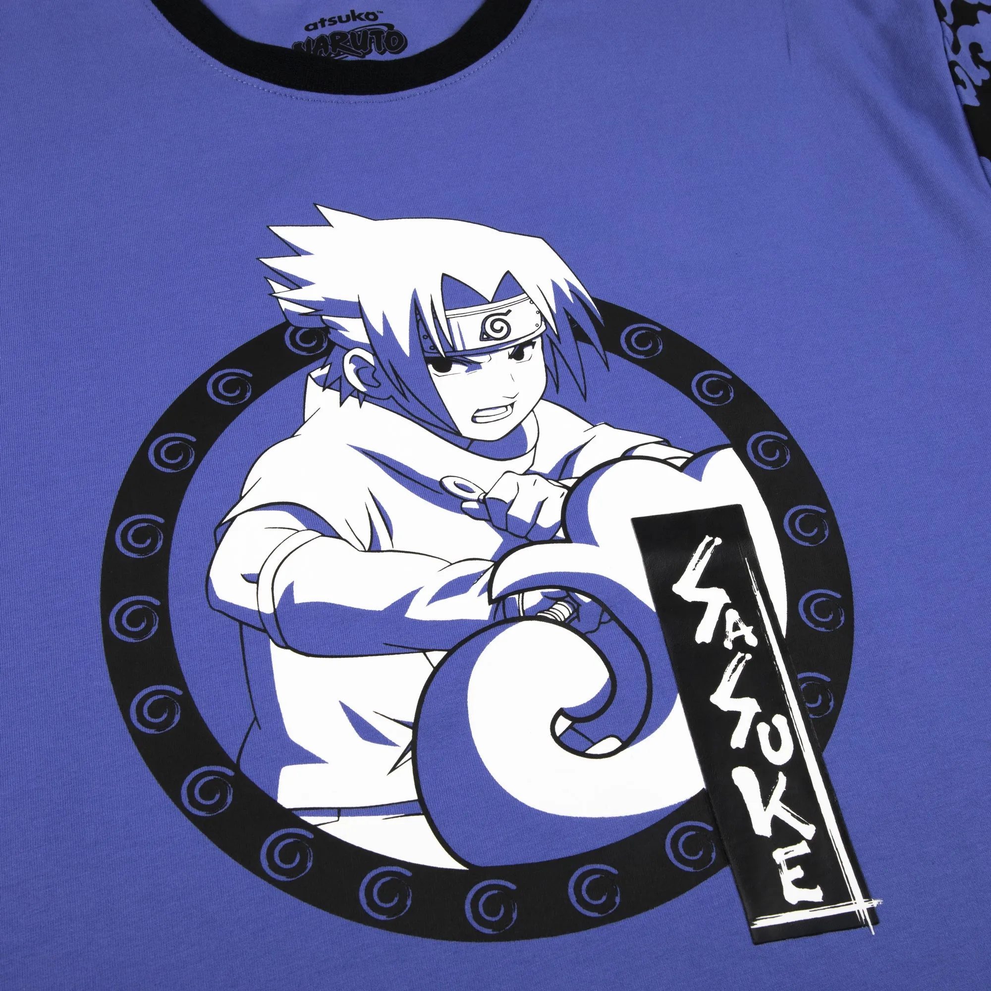 Sasuke Pattern Sleeve Purple Tee