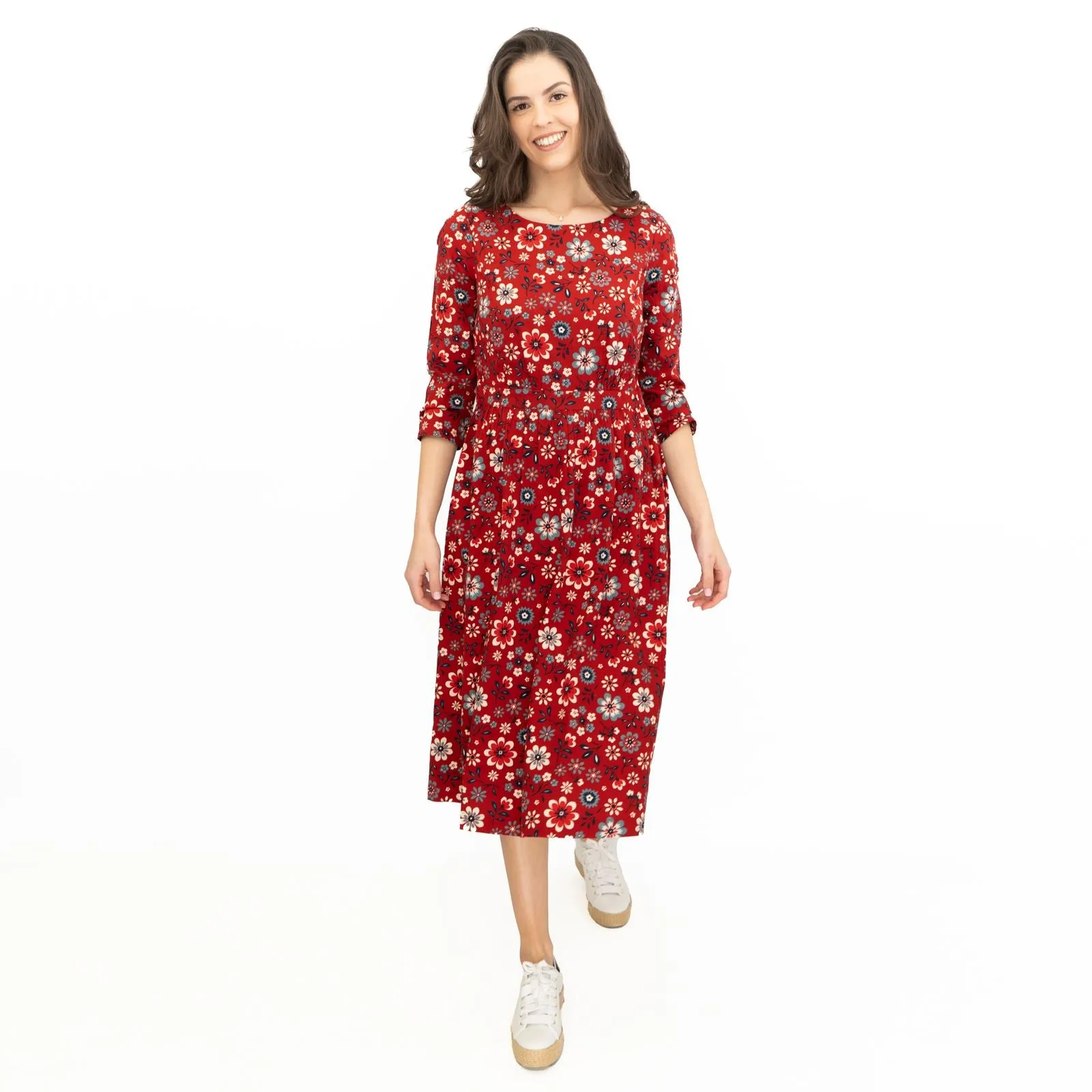 Seasalt Folksy Floral Dahlia Forestry Dress