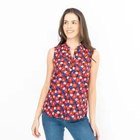 Seasalt Womens Flower Fields Vest Poppy Maritime