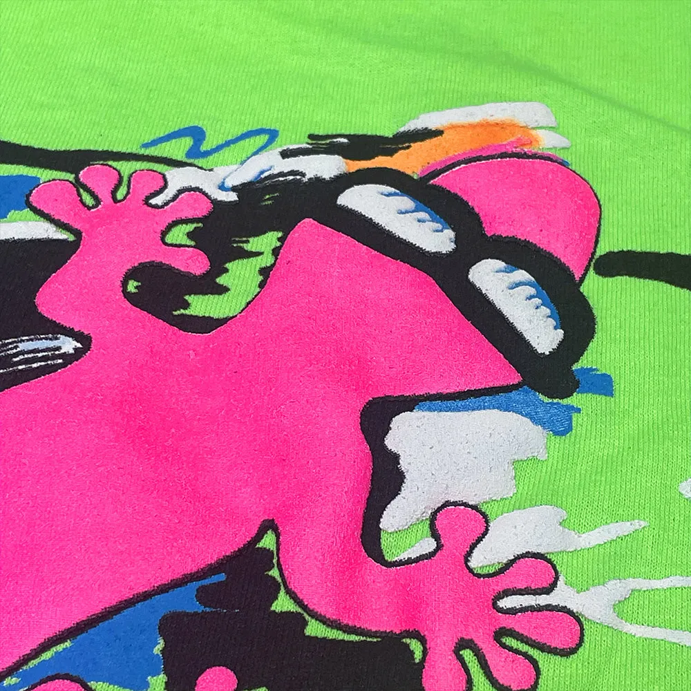 Secret 1989 Gecko Graffiti - 1980's Neon Green Tank