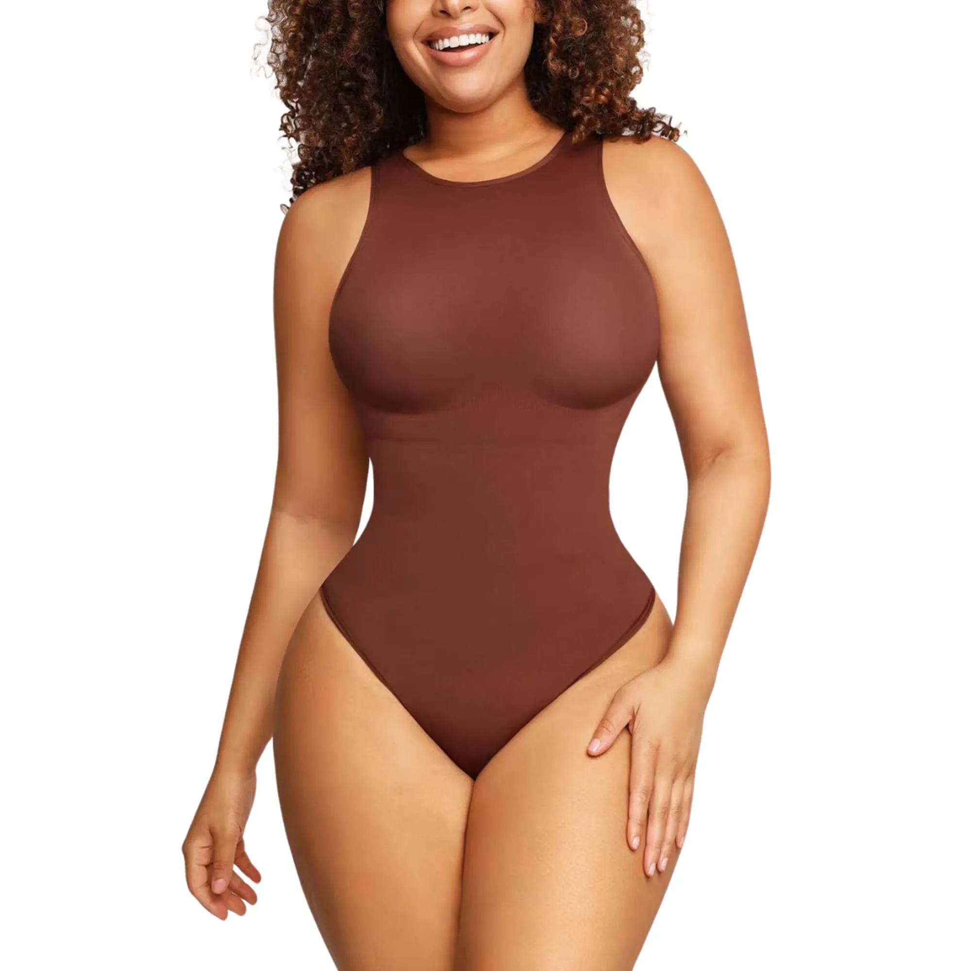 SheCurve® Crew Neck Sleeveless Sculpting Bodysuit Shapewear