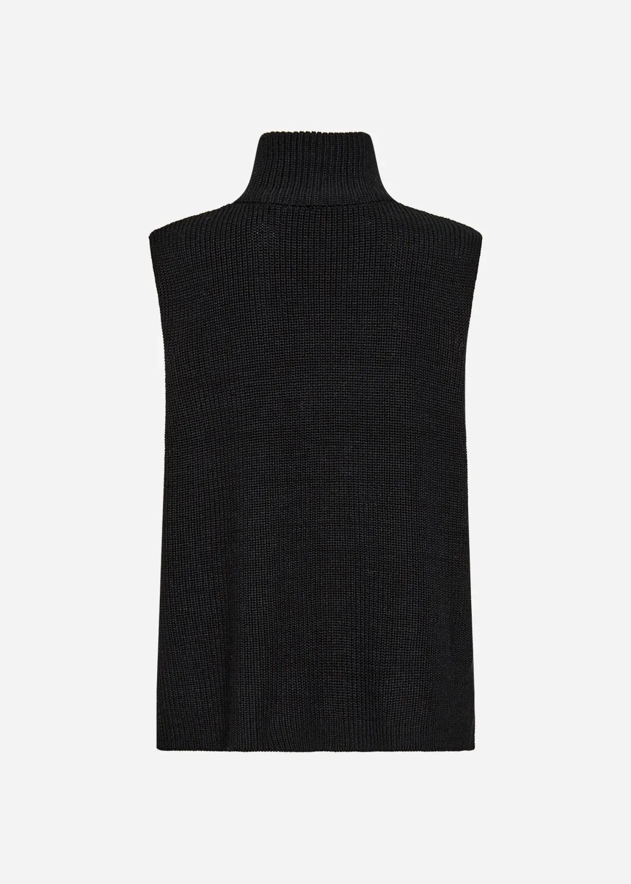 Soyaconcept Julia Knitted Sleeveless Funnel Neck Jumper in Black