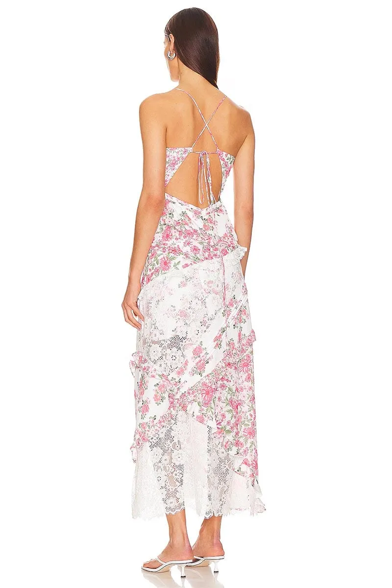 Summer Love Floral Lace Maxi Dress