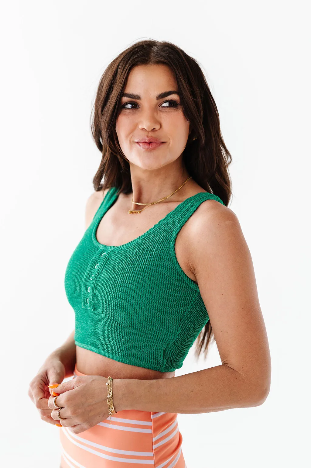 Surfer Crop in Kelly Green