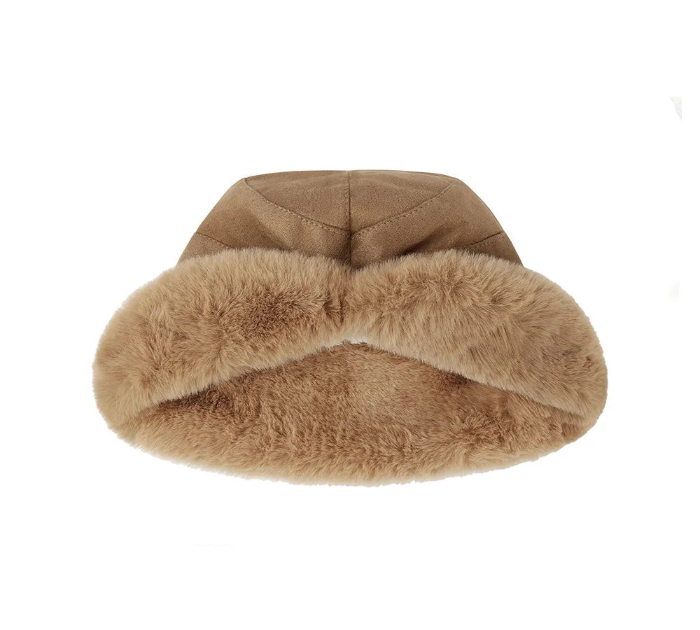 TARRAMARRA® Suede Fluffy Warm Bucket Hat