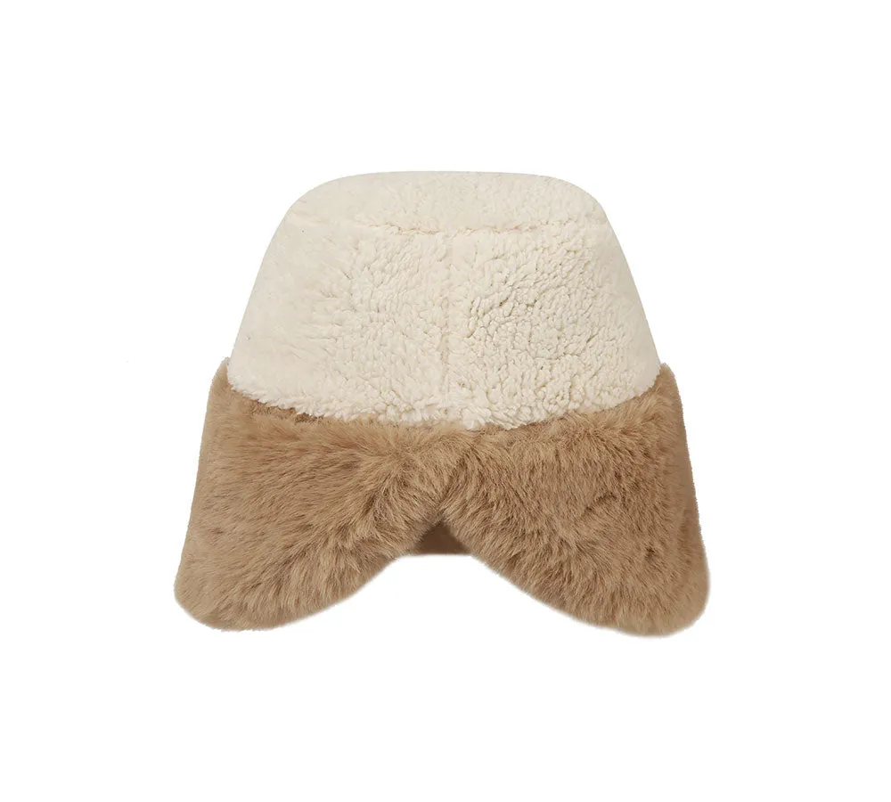 TARRAMARRA® Suede Fluffy Warm Bucket Hat