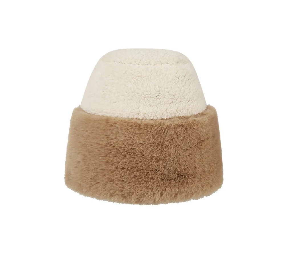 TARRAMARRA® Suede Fluffy Warm Bucket Hat