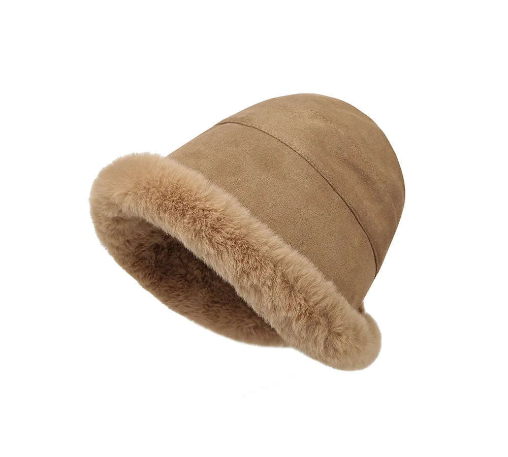 TARRAMARRA® Suede Fluffy Warm Bucket Hat