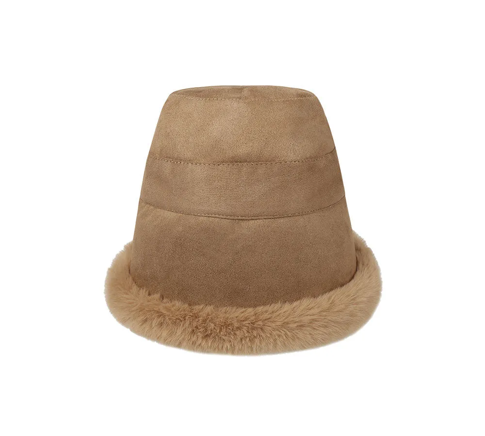 TARRAMARRA® Suede Fluffy Warm Bucket Hat