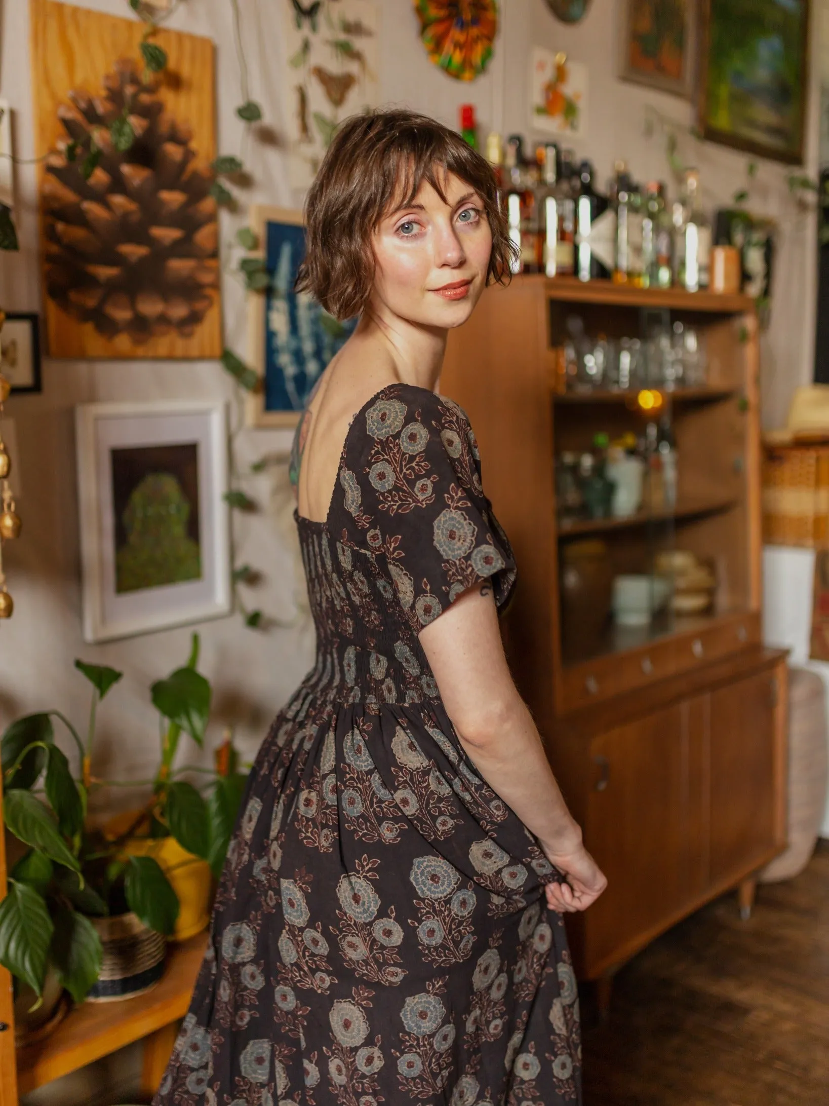 Teddy Midi Dress - Fall Blossom