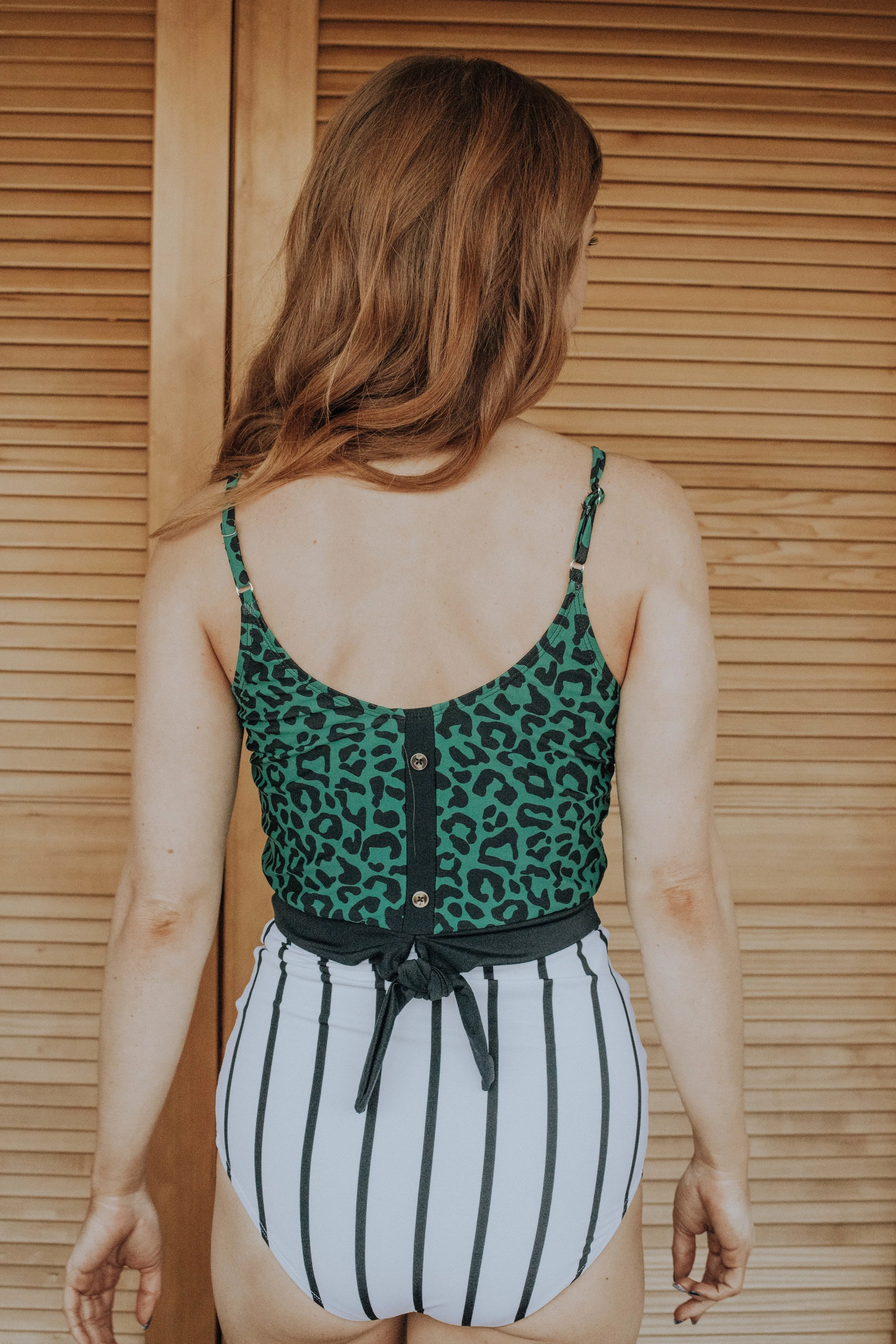 The Lounger Top | Green Leopard Print | Final Sale