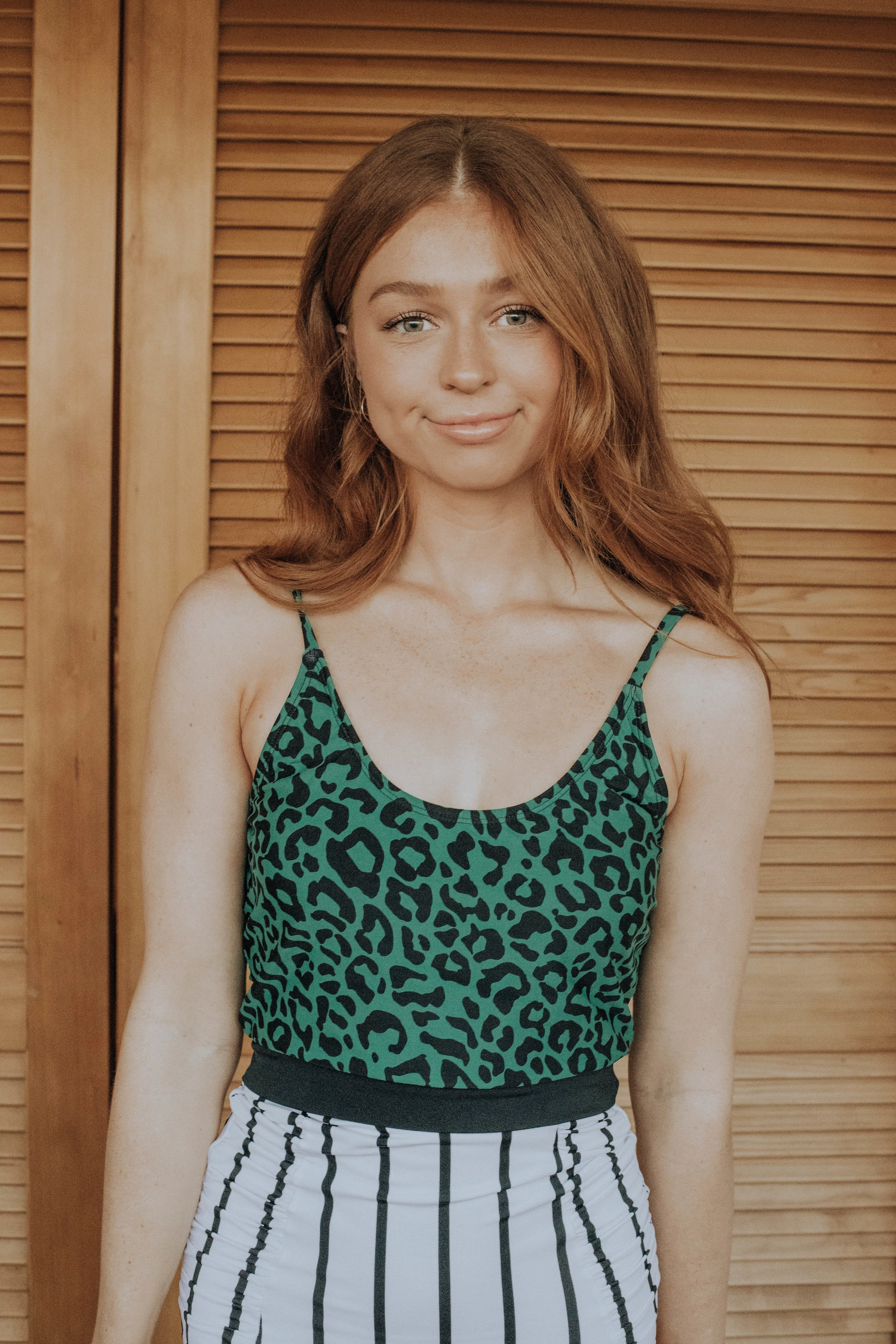 The Lounger Top | Green Leopard Print | Final Sale