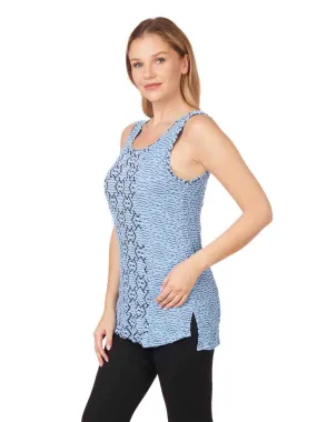 Tianello "Amour"  Knit Jacquard "Lemley" Long Tank