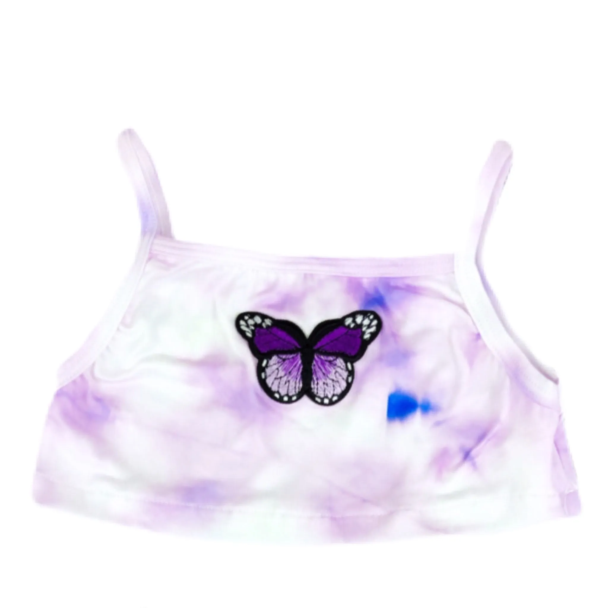 Tie Dye Butterfly Top & Biker Shorts Set