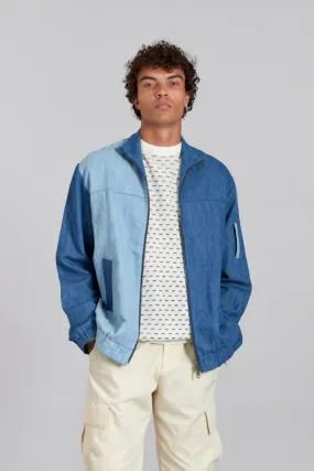 TOBIAS - Linen Jacket Blue Patchwork