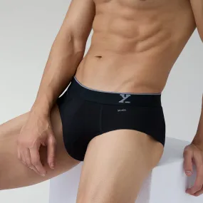 Traq Silver Cotton Briefs Black Knight