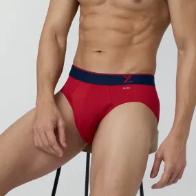 Traq Silver Cotton Briefs Rio Red